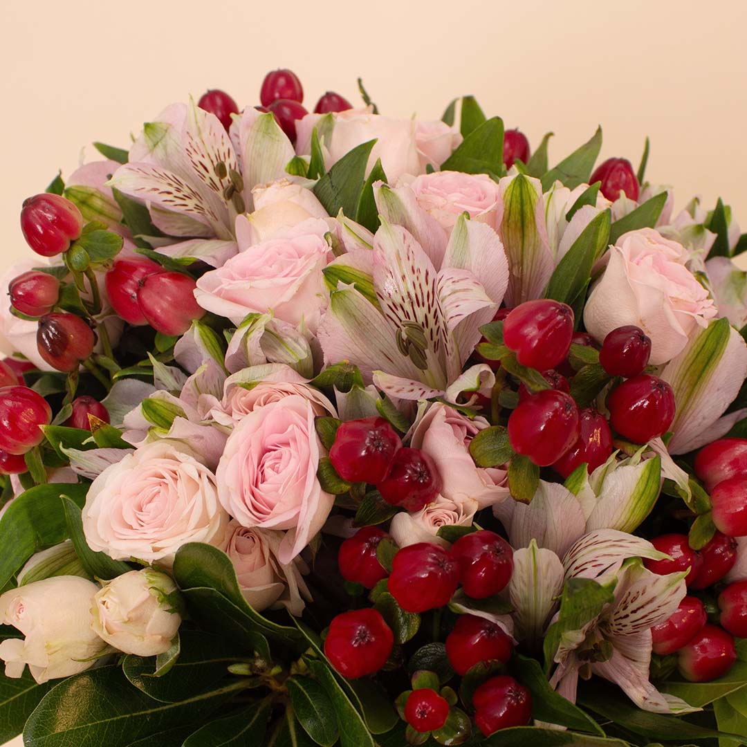 product-image-Flowrista | Pink Alstroemeria & Baby Rose Vase