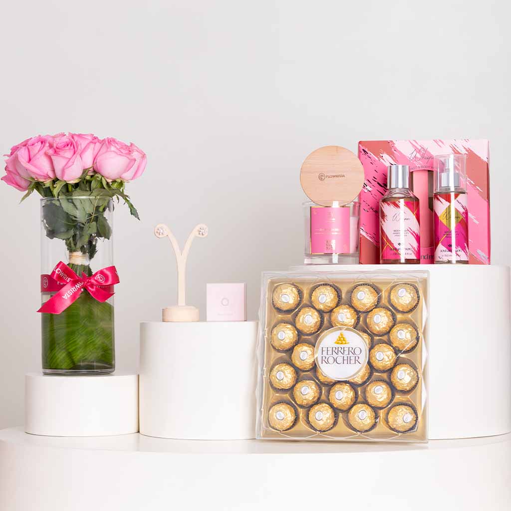 Flowrista Online Flowers Shop باقة رومانسية وردية