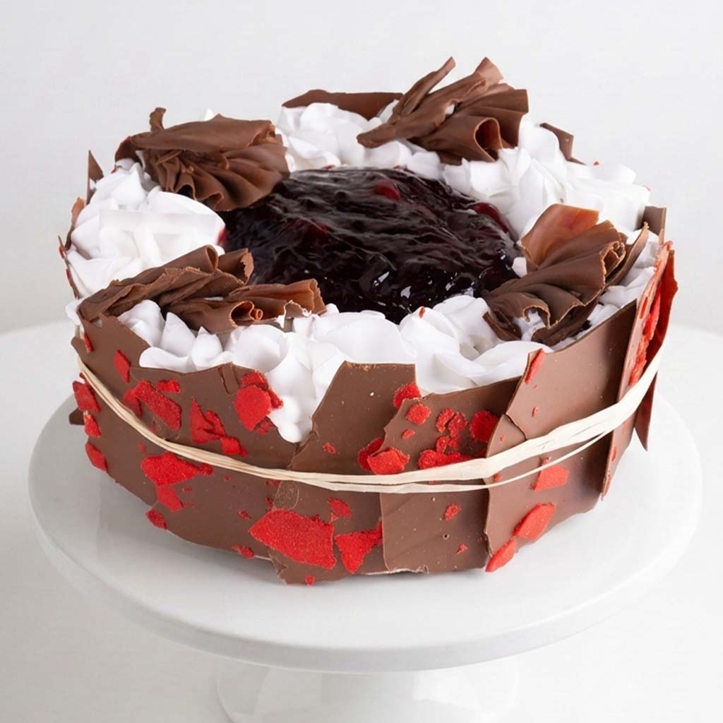 product-image-Voila Black Forest Cake & 15 Red Roses
