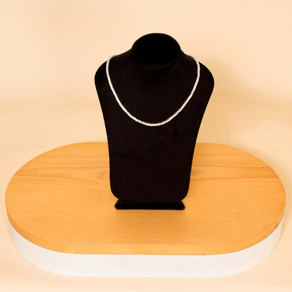 product-image- Felizmoda Tennis Silver Necklace With Zircon Stones