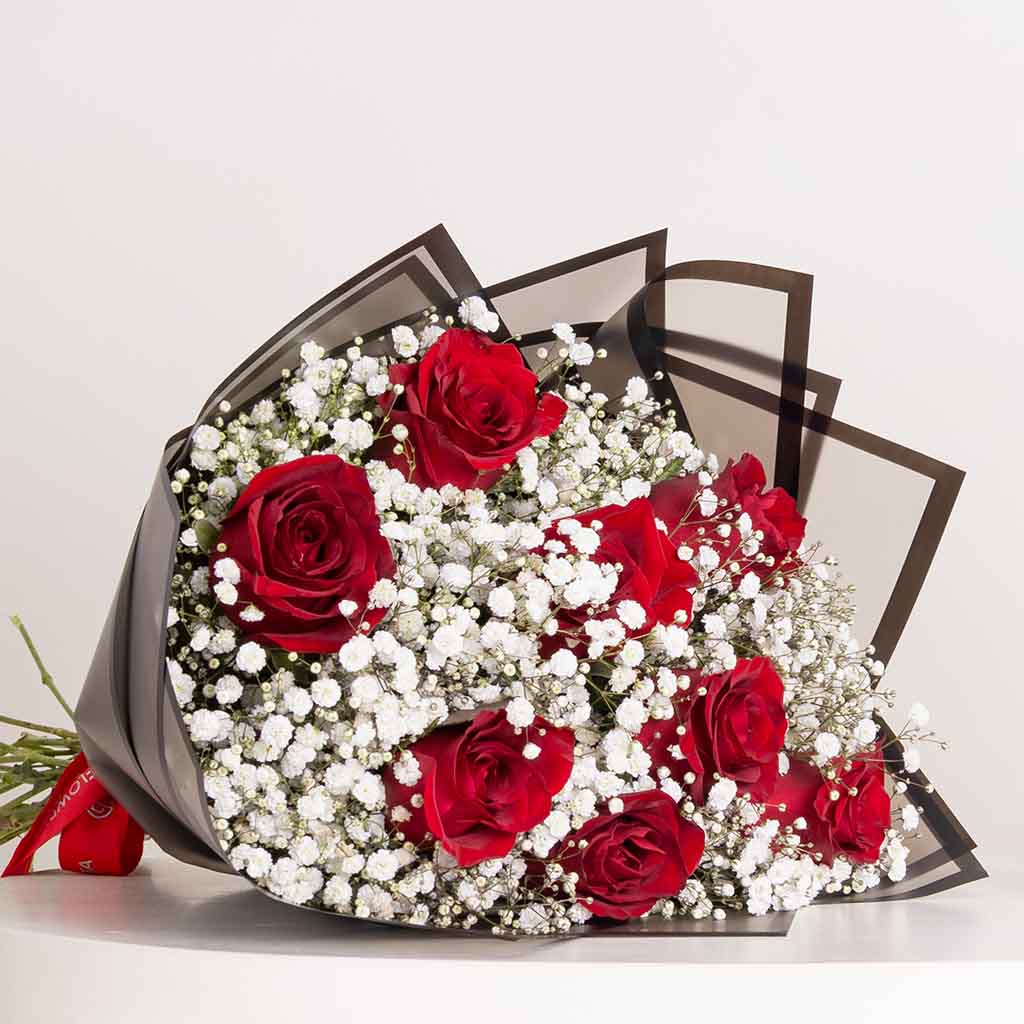 product-image-Patchi Tin Box 245g and Flowrista Candle and Red Roses Bouquet