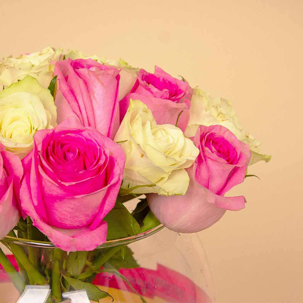 product-image-Mixed Flowers Boula Vase – White & Pink Flowers