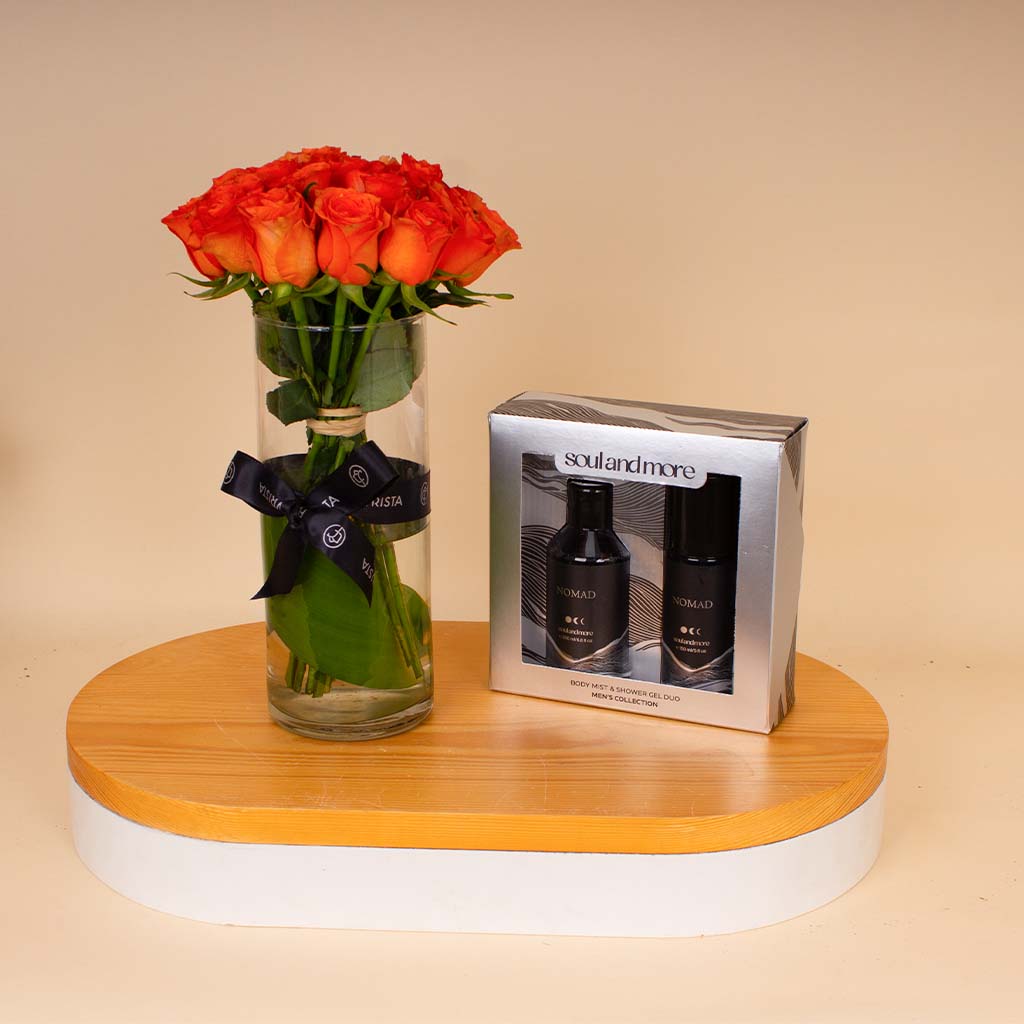 product-image-Soul & More Nomad Set of 2 & Orange Roses Vase