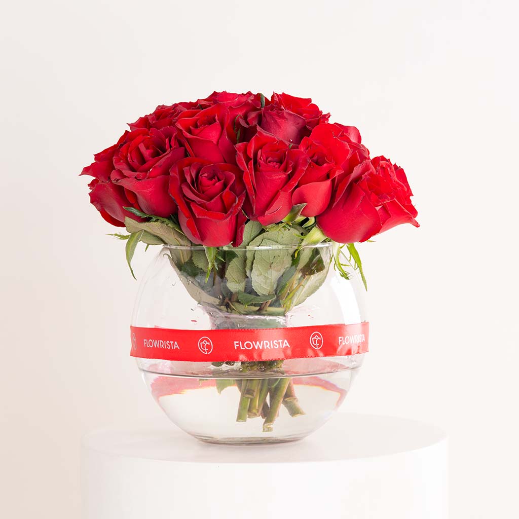 Flowrista Online Flowers Shop مزهرية ورود حمراء - ٣٠ وردة