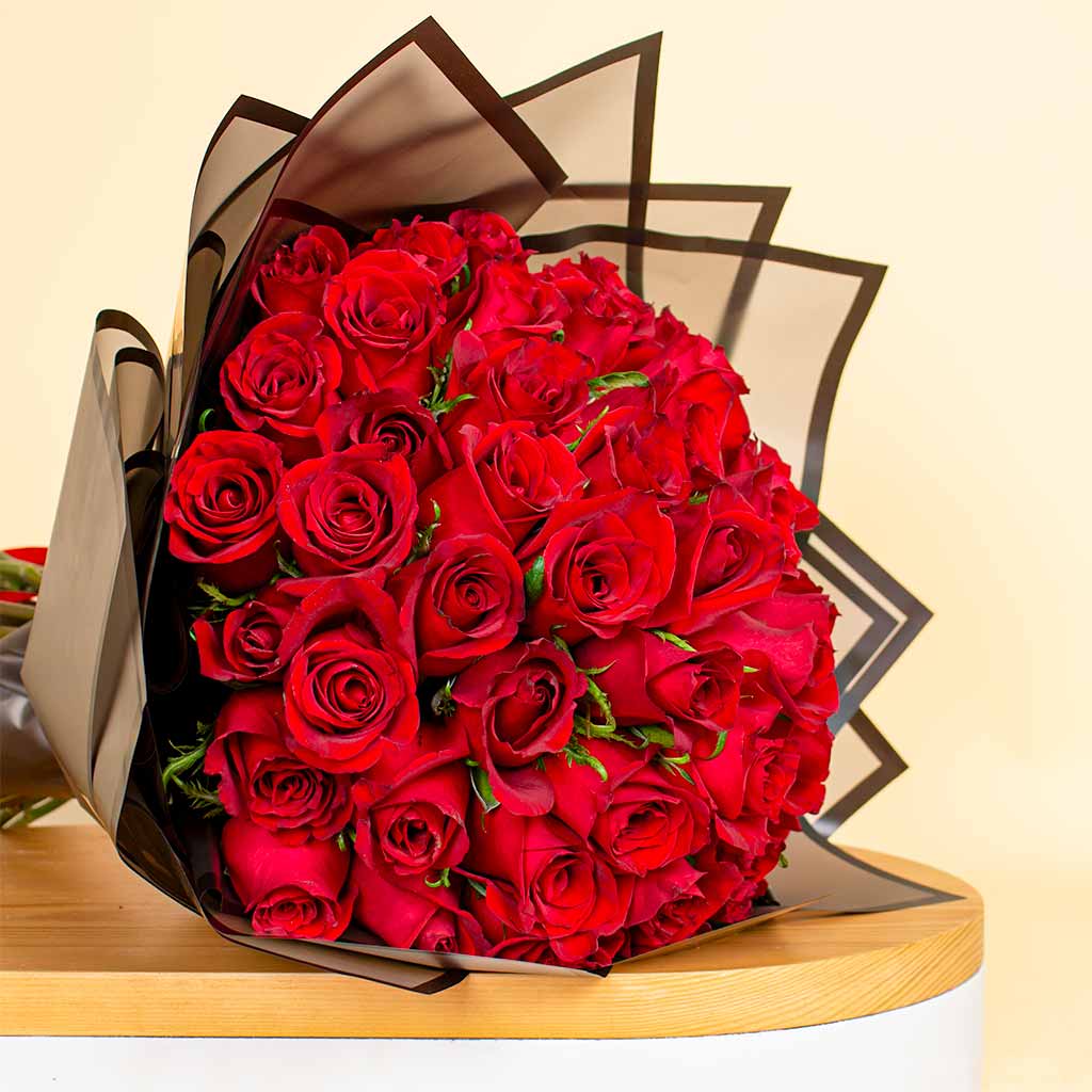 product-image-Passion in Fifty Bouquet of 50 Red Roses - Symbol of Passion & Loved Roses | 50 Red Rose