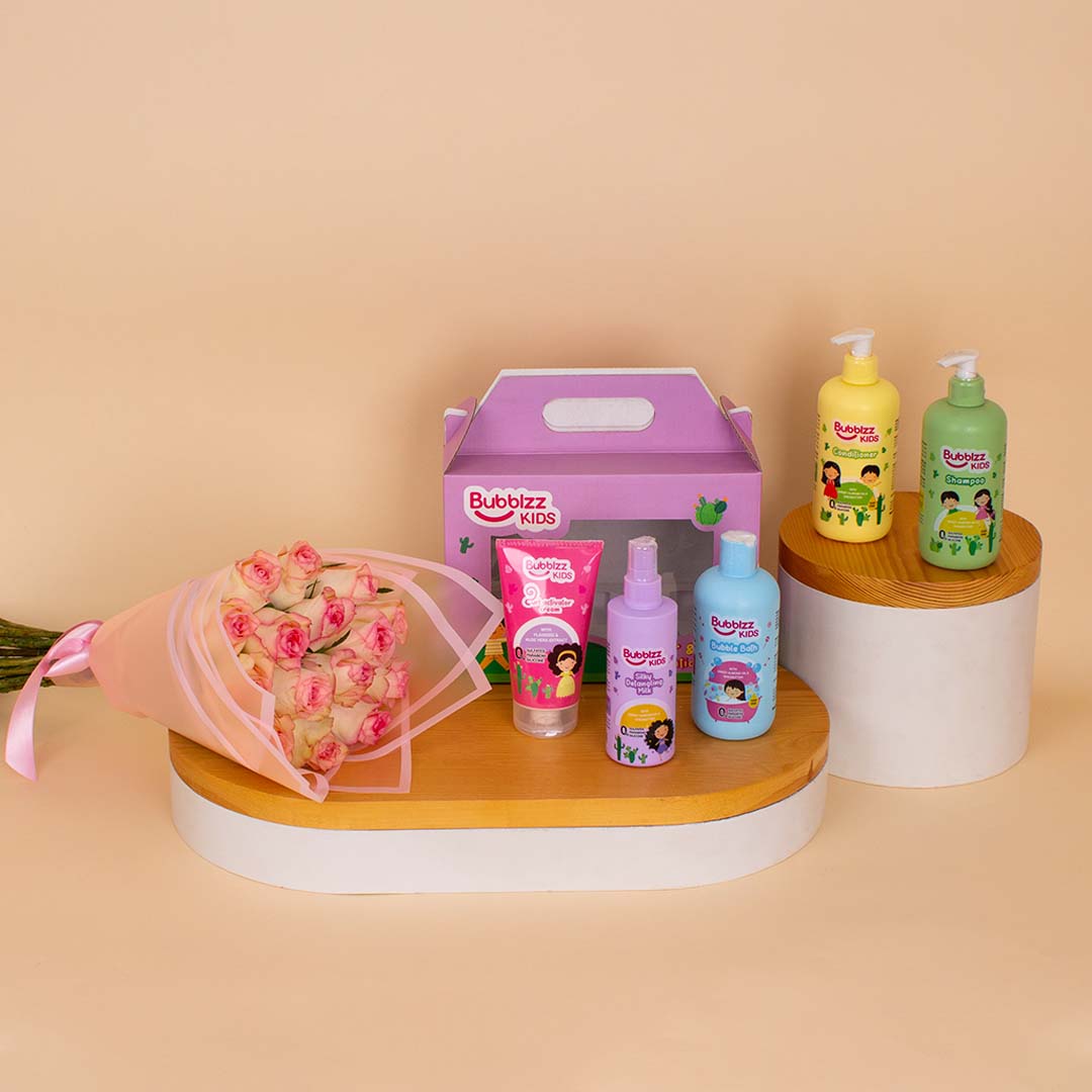 product-image-Bubblzz Kids Hair Kit & Pink Roses