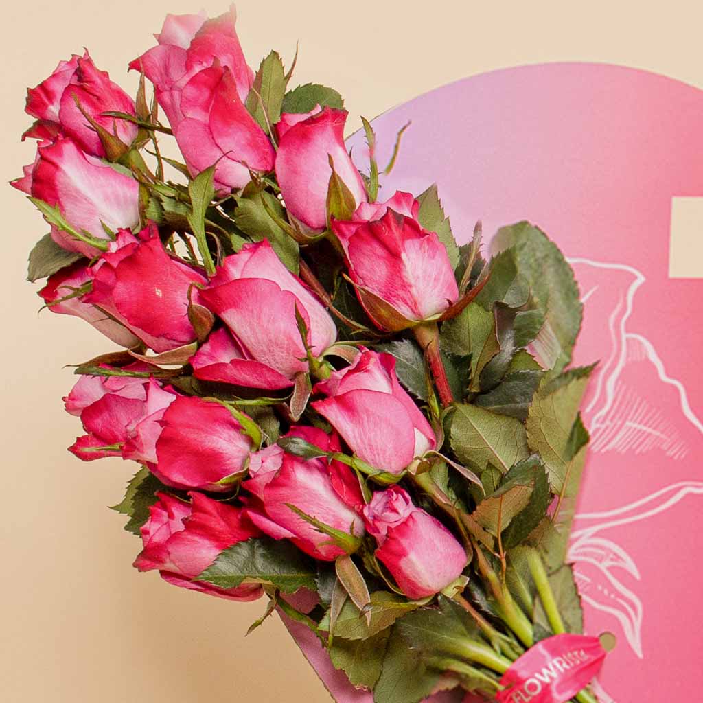 product-image-Elegant Heart – 15 Purple Roses