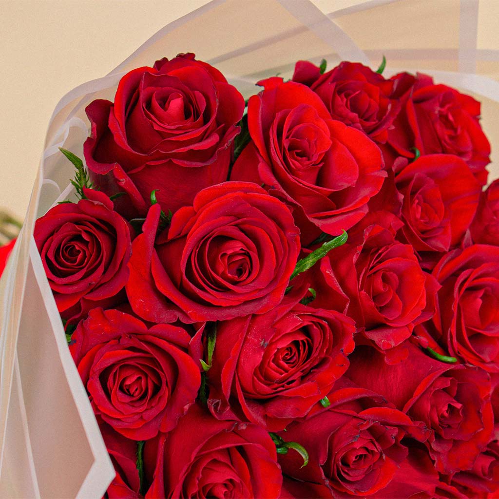 product-image-بوكية الورود الحمراء الحالمة | 25 زهرة