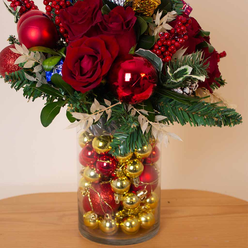 product-image-Festive New Year Roses Vase