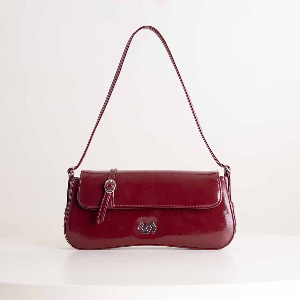 product-image-Cocan Burgundy Co-Girl Leather Shoulder Bag