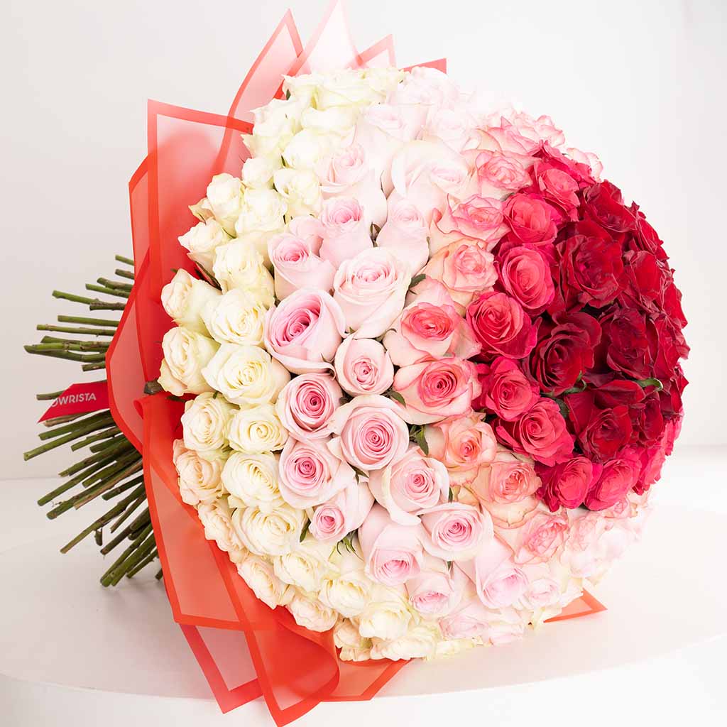 Flowrista Online Flowers Shop باقة رومانسية ساحرة - ١٥٠ وردة
