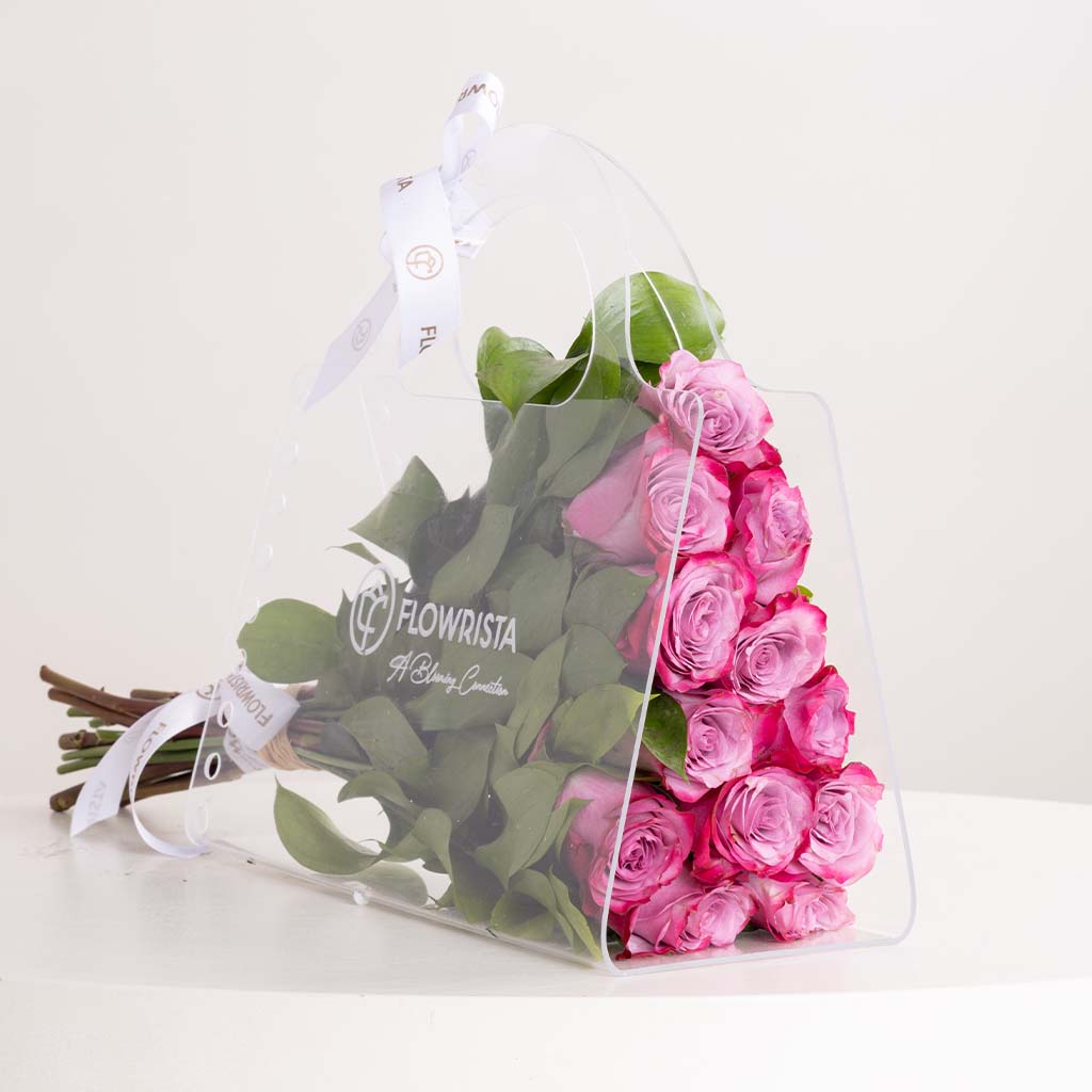 product-image-شنطة 12 وردة بنفسجية مع باتشي 1 كيلو