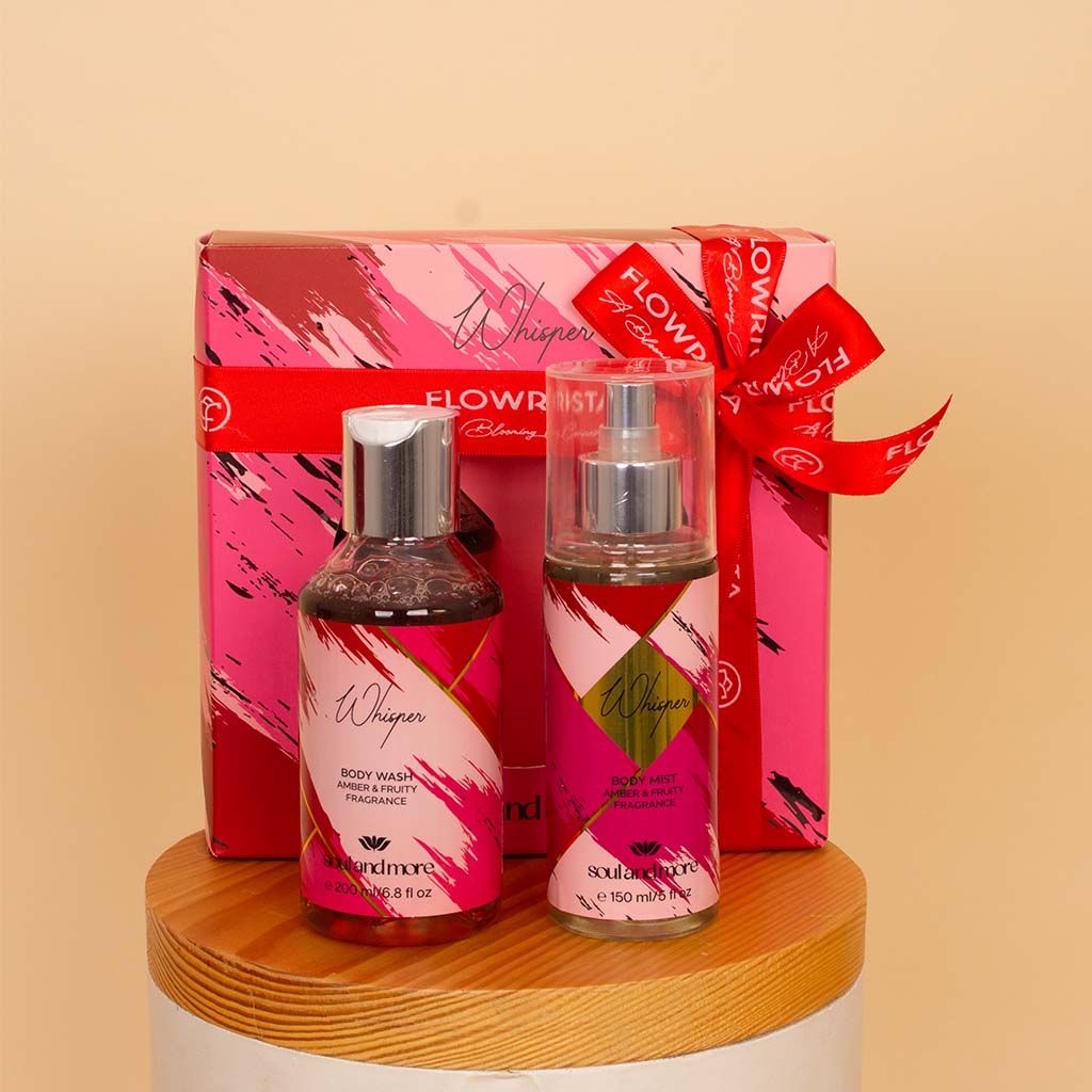 product-image-Whisper & Roses Elegance Bundle - Velour Floral Scarf & Soul & More Whisper Set & Red Roses