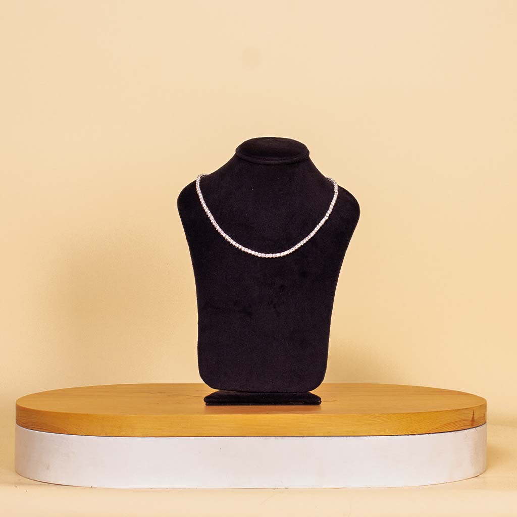 product-image- Felizmoda Tennis Silver Necklace With Zircon Stones