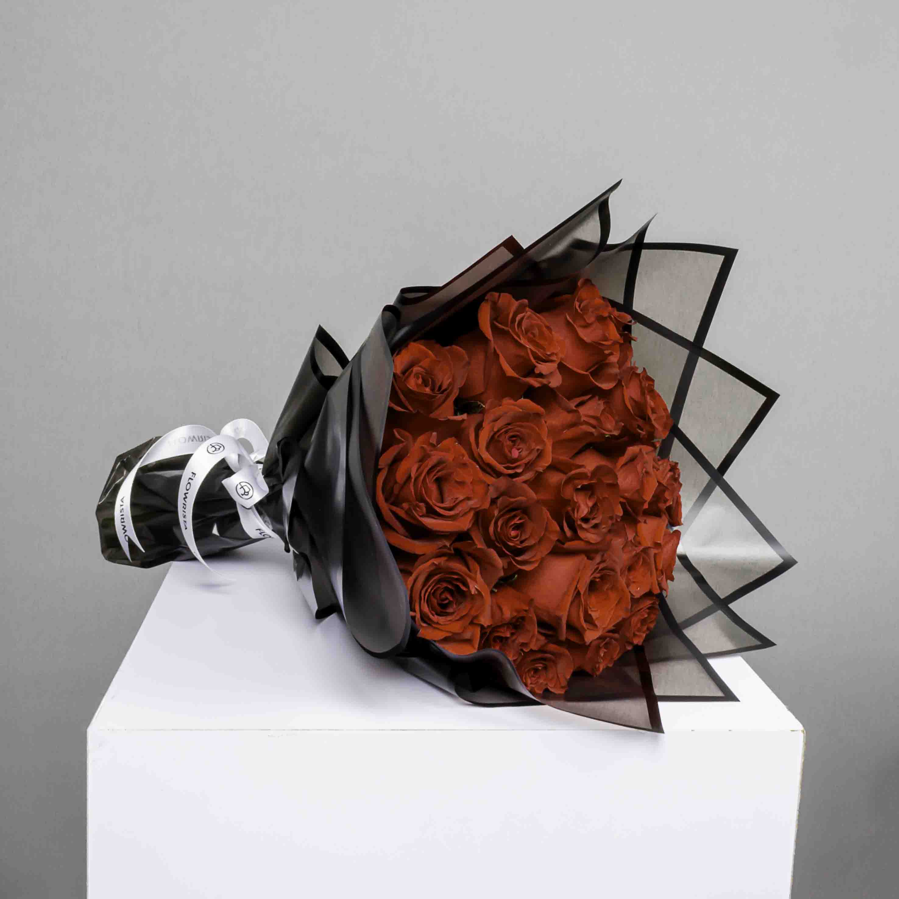product-image-Flowrista | Dark Red Roses Bouquet - 30 Stems