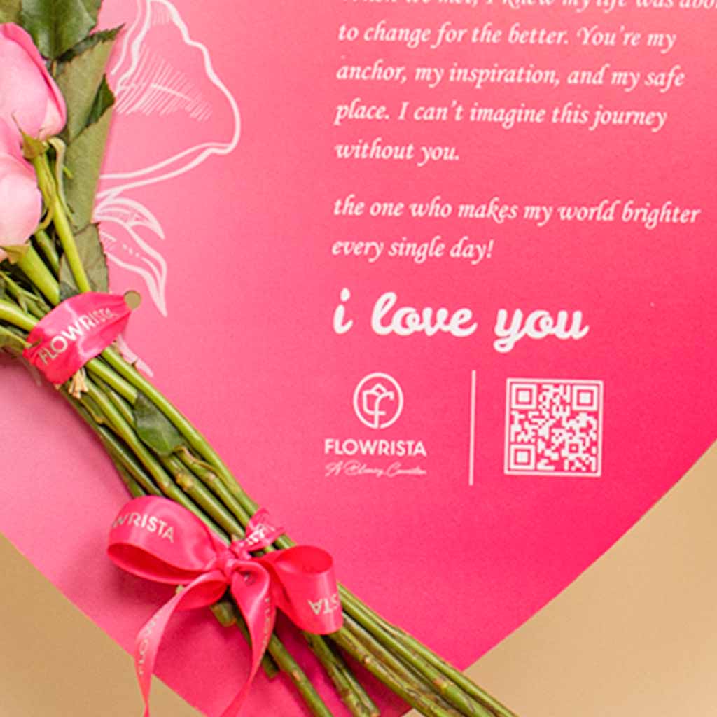 product-image-Pink Roses with Heart