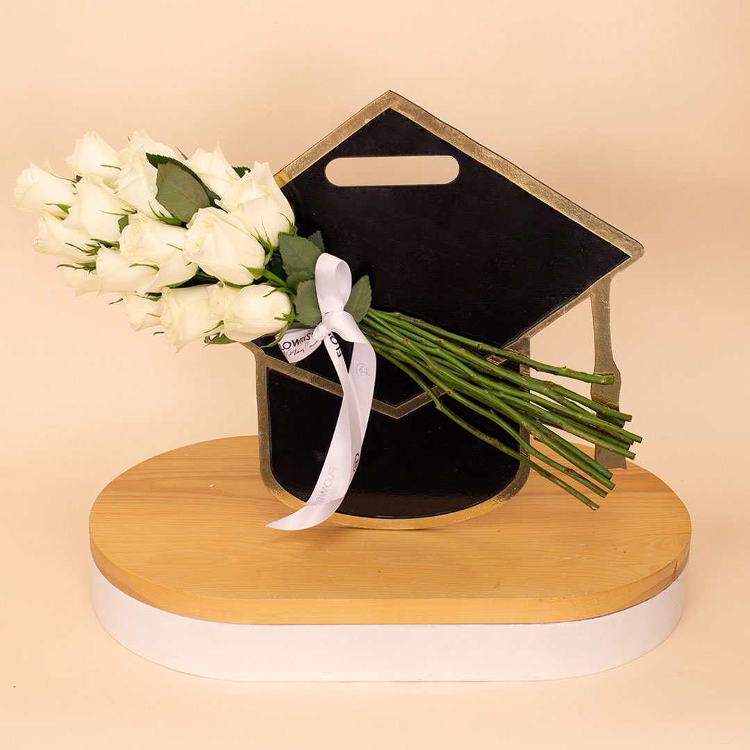 product-image-Flowrista Graduation Box - White Rose