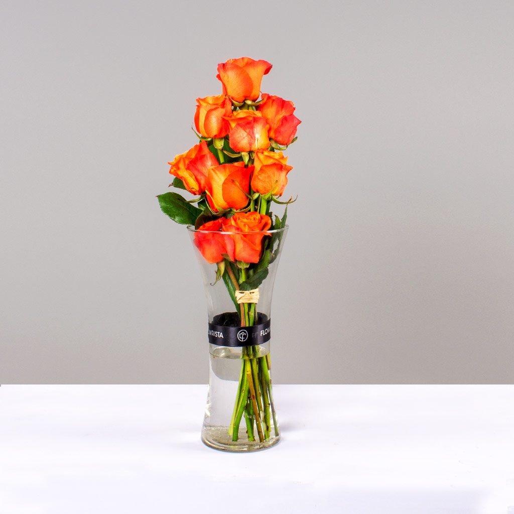 product-image-Flowrista | Orange Roses Vase