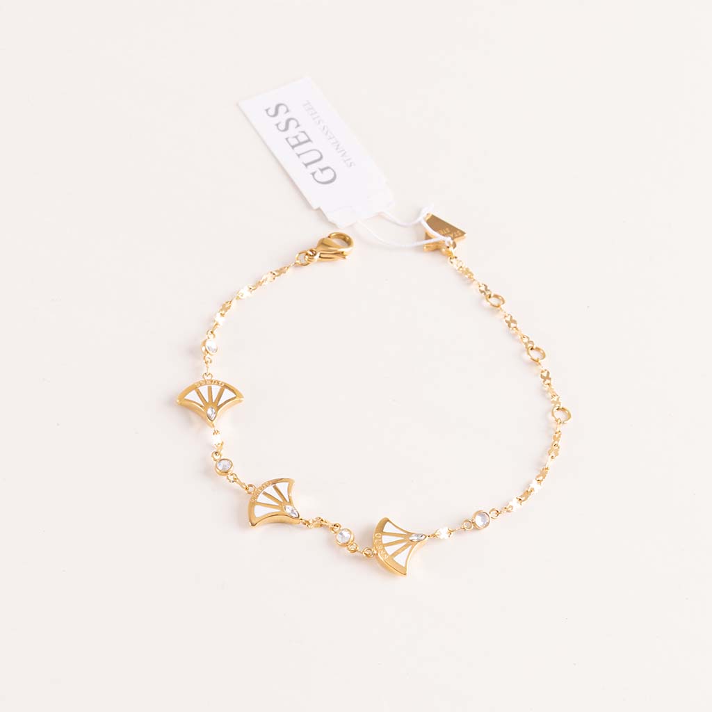 product-image-GUESS Fan Gold-Tone Charm Bracelet & Red Roses Bouquet