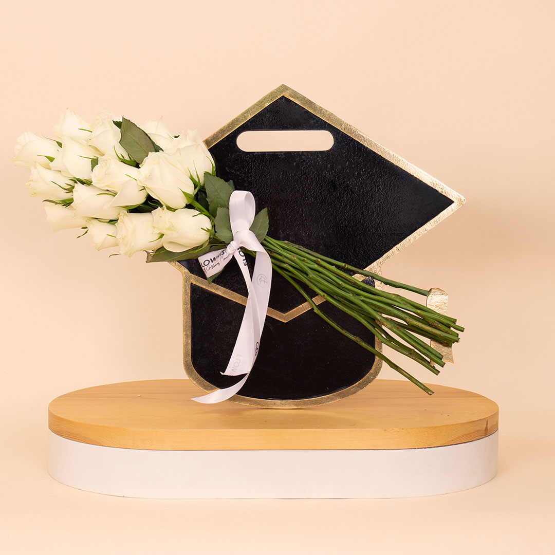 product-image-Flowrista Graduation Box - White Rose