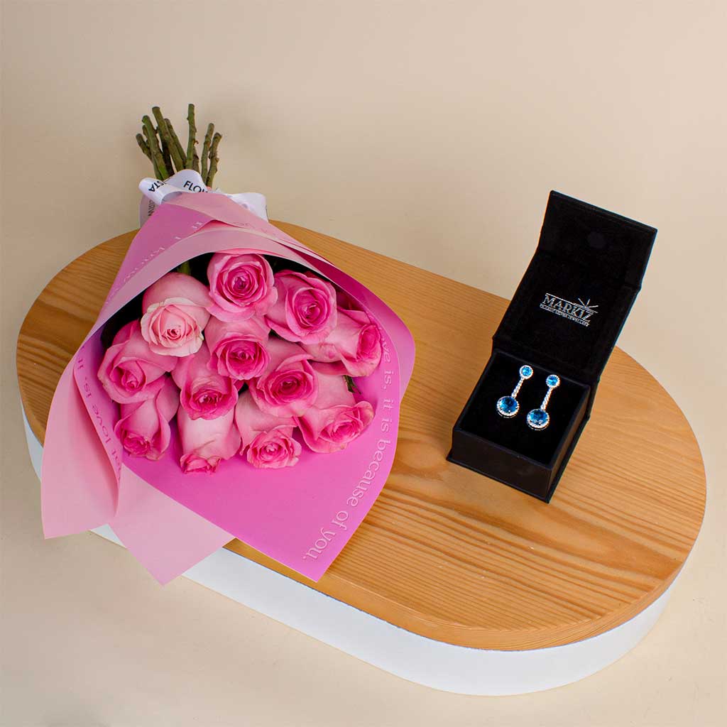 product-image-Markiz Elegance and 12 Pink Bouquet
