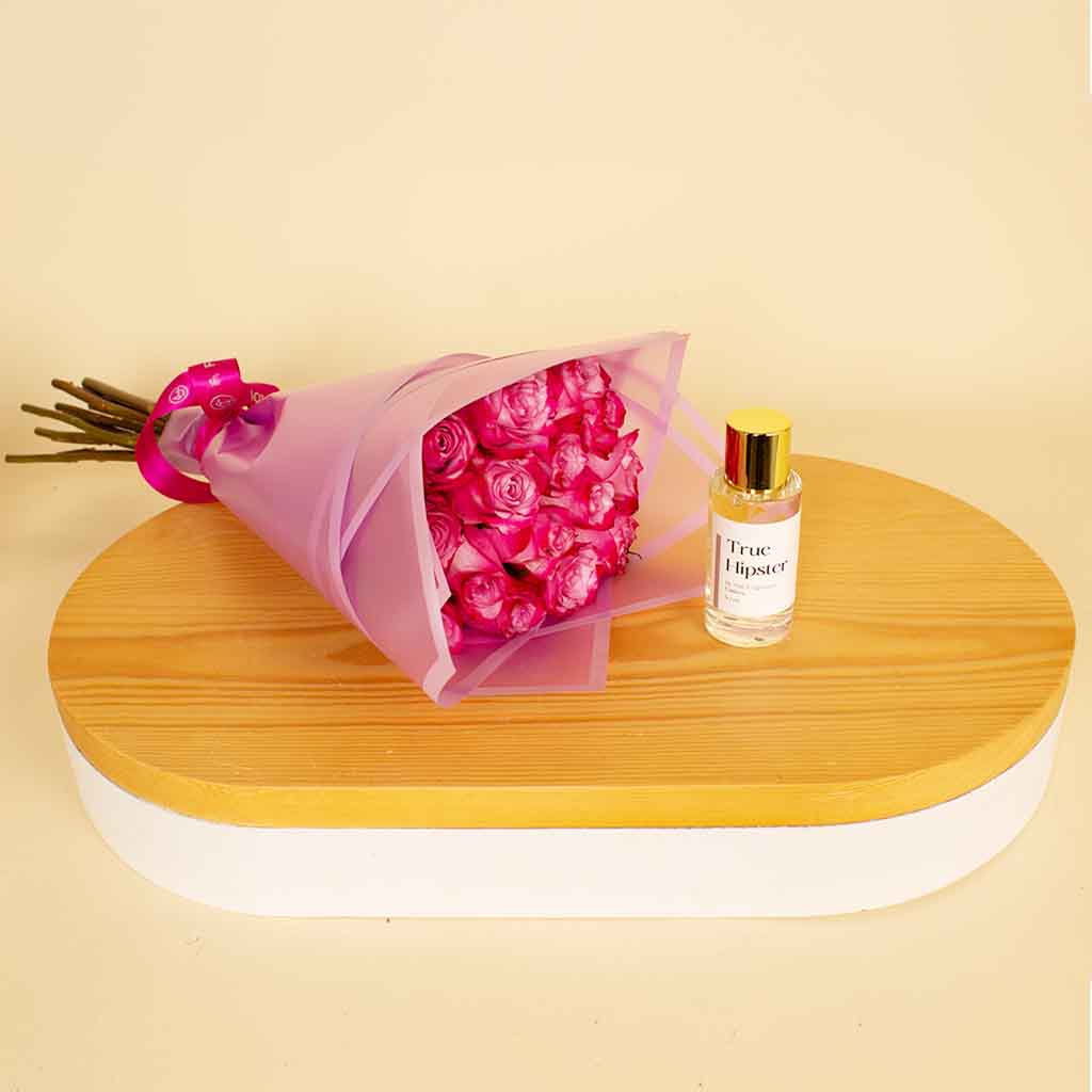 product-image-Nuit Fragrances True Hipster | Purple Flower Bouquet & 15 Roses