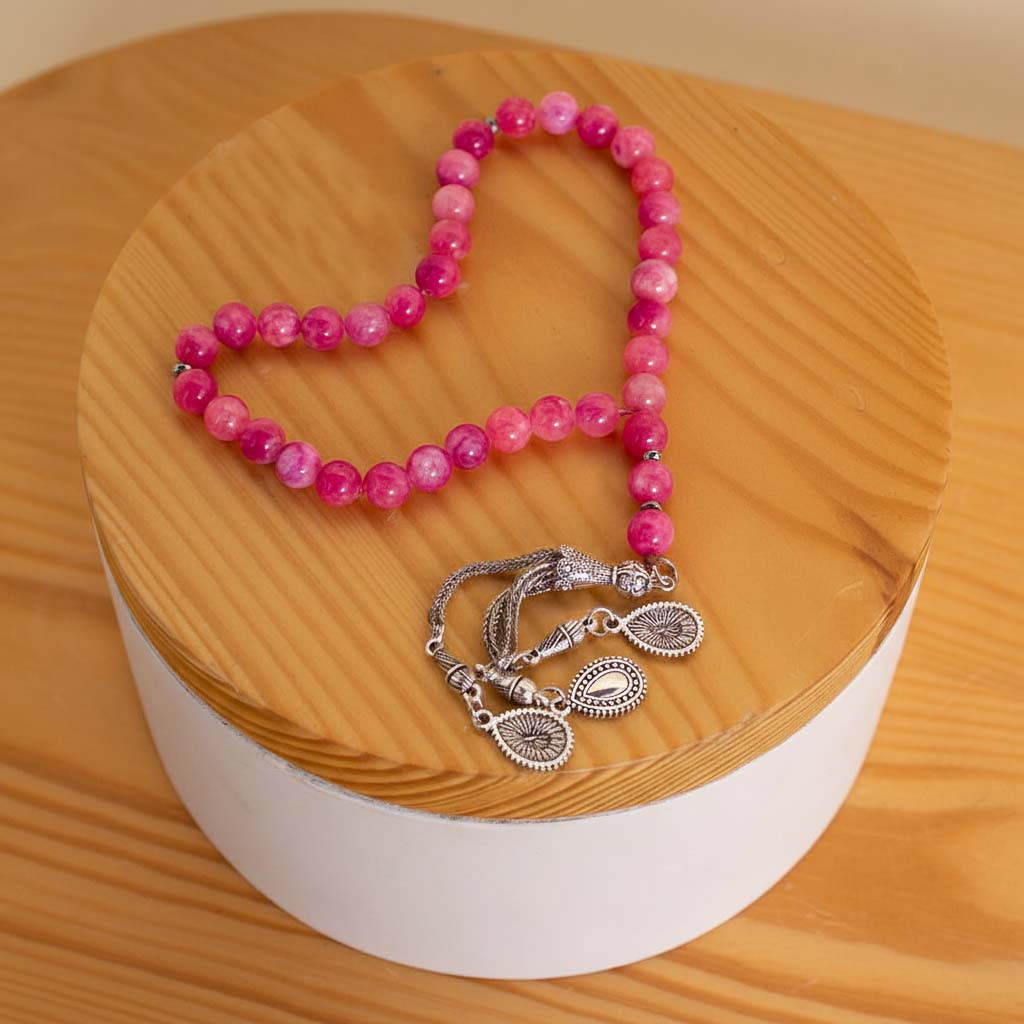 product-image-Pink Turquoise Misbaha - 33 Beads (10mm)
