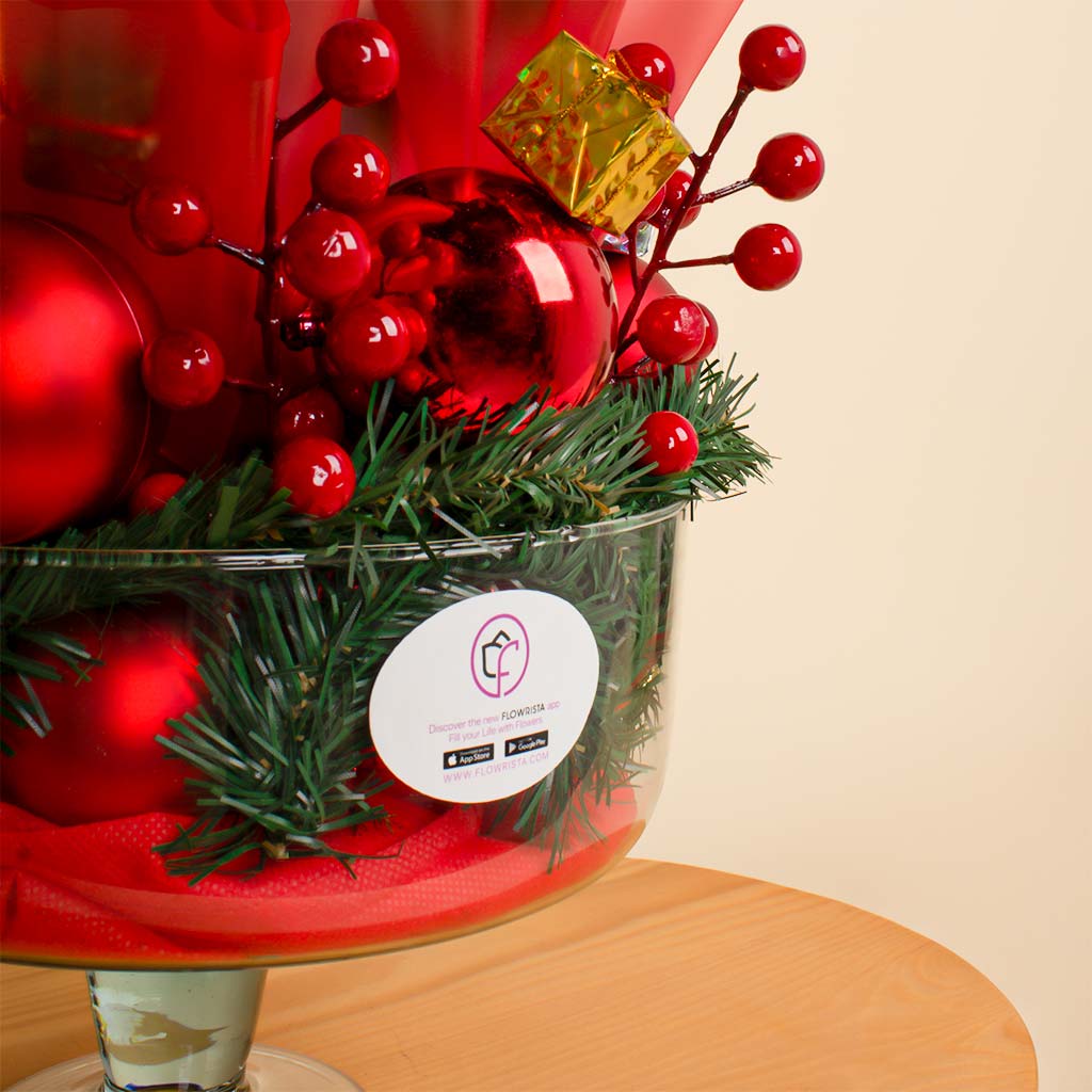 product-image-New Year Elegant Poinsettia Vase
