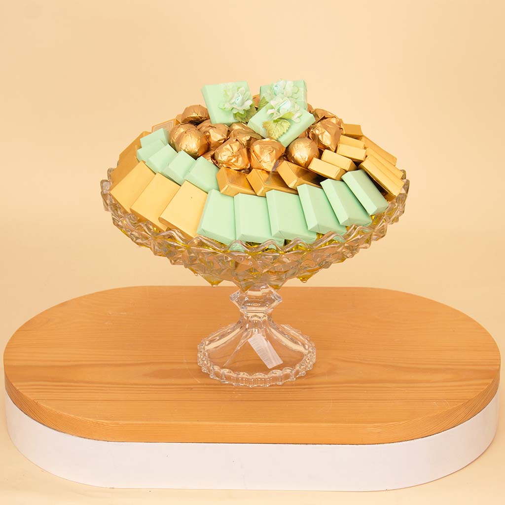 product-image-هدية باشيونيل الكريستالية الفضية مع 15 وردة بيضاء