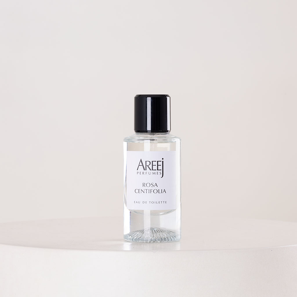 product-image-عطر أريج روز سنتيفوليا ٥٠ مل مع مزهرية من الورود البيضاء