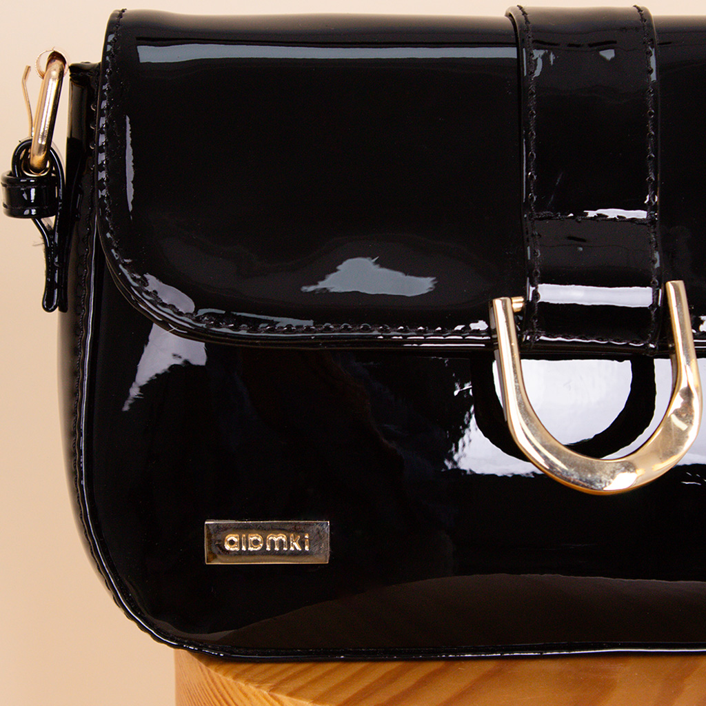 product-image-Alamki Glossy Glam Bag - Black 