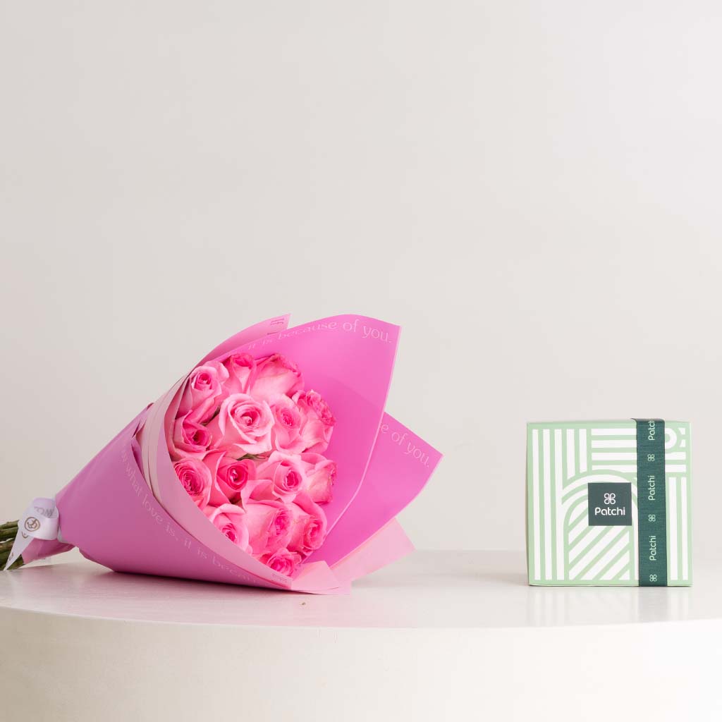 product-image-Patchi Chocolates 500g & Revival Roses Bouquet