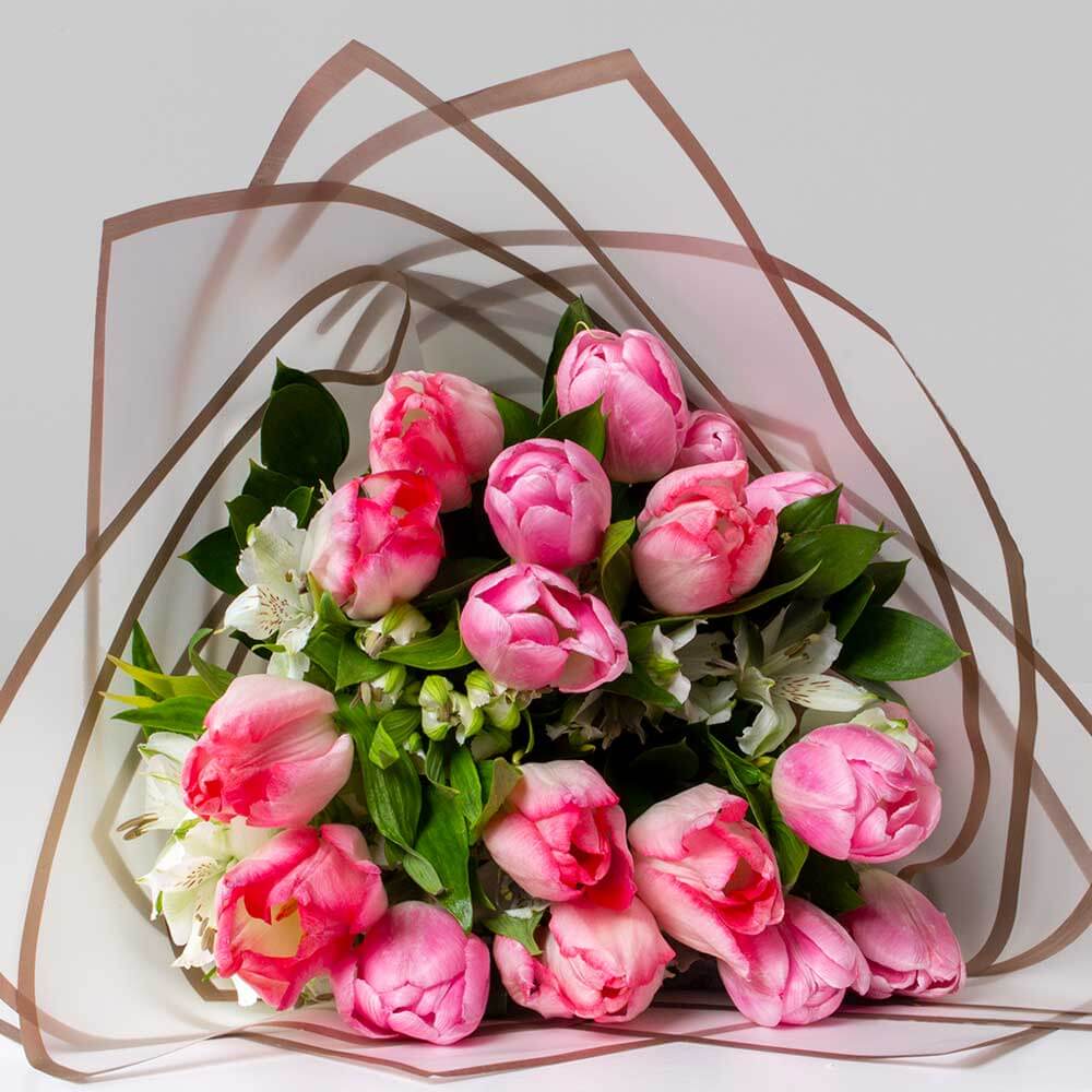 product-image-Hand Bouquet with Tulips & Asters