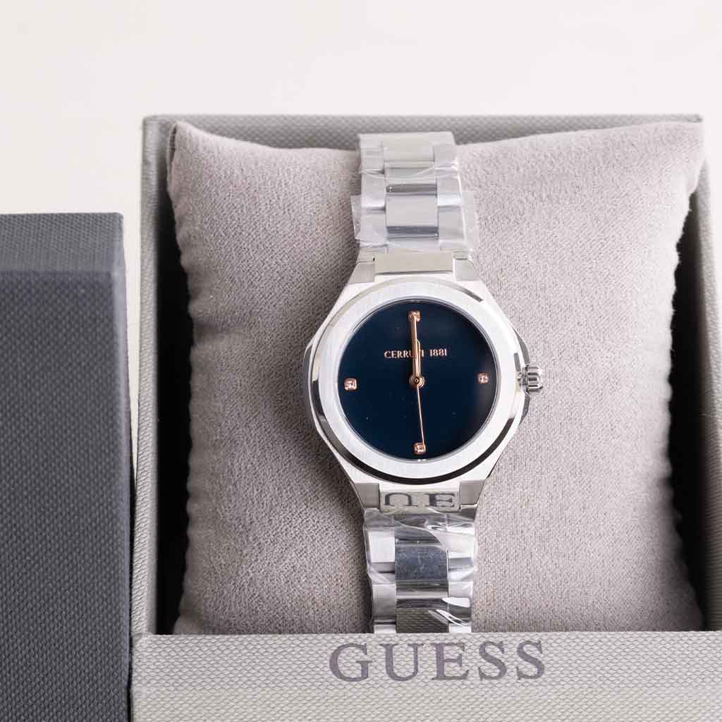 product-image-CERRUTI 1881 Lucardo Navy Blue Watch & Revival Roses Bouquet