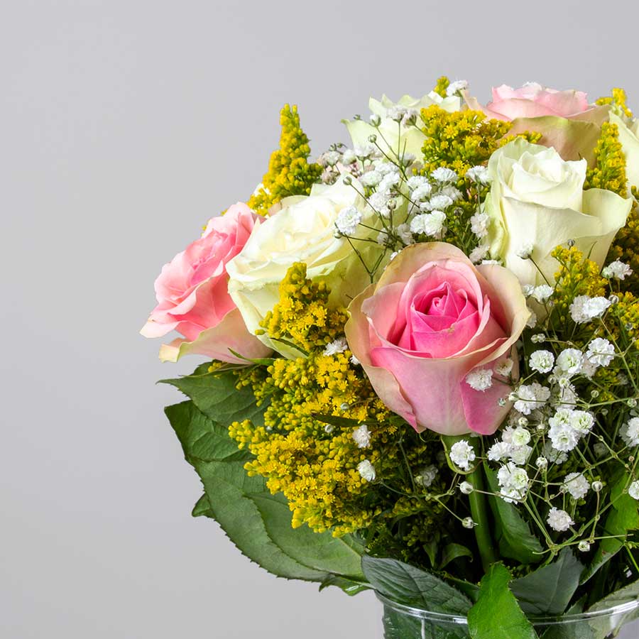 product-image-Graceful White & Pink Roses Vase
