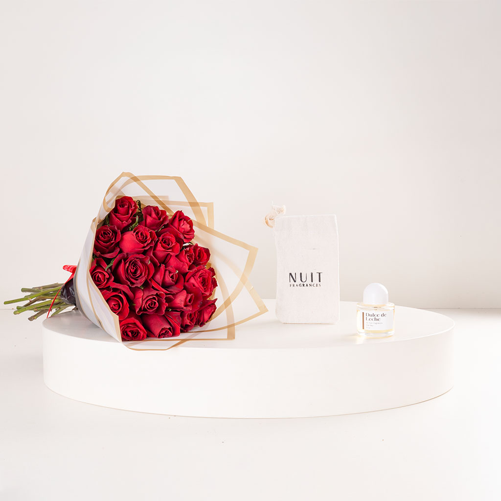 product-image-عطر نوي دولسي دي ليتشي ٥٠ مل وباقة ورود حمراء