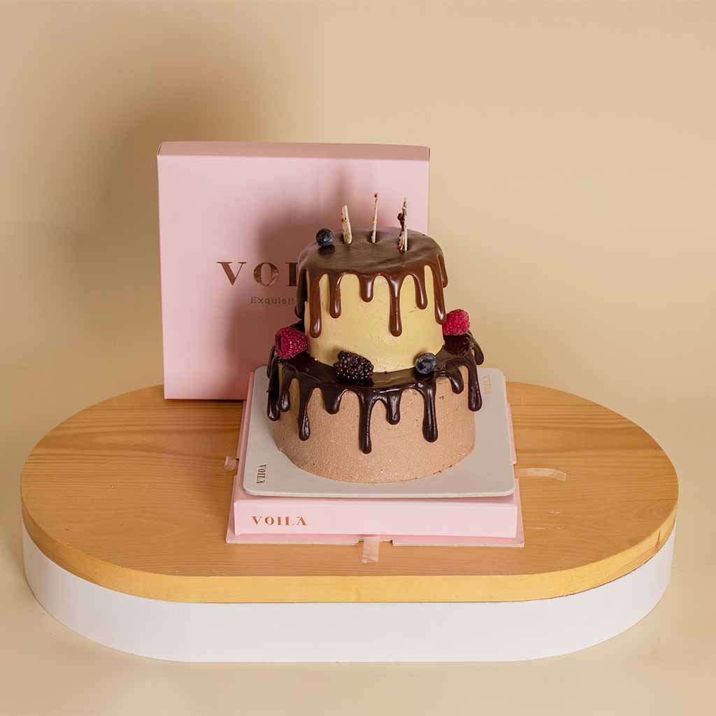 product-image-VOILÀ Two-Tier Cake | Chocolate & Caramel Pecan Fusion