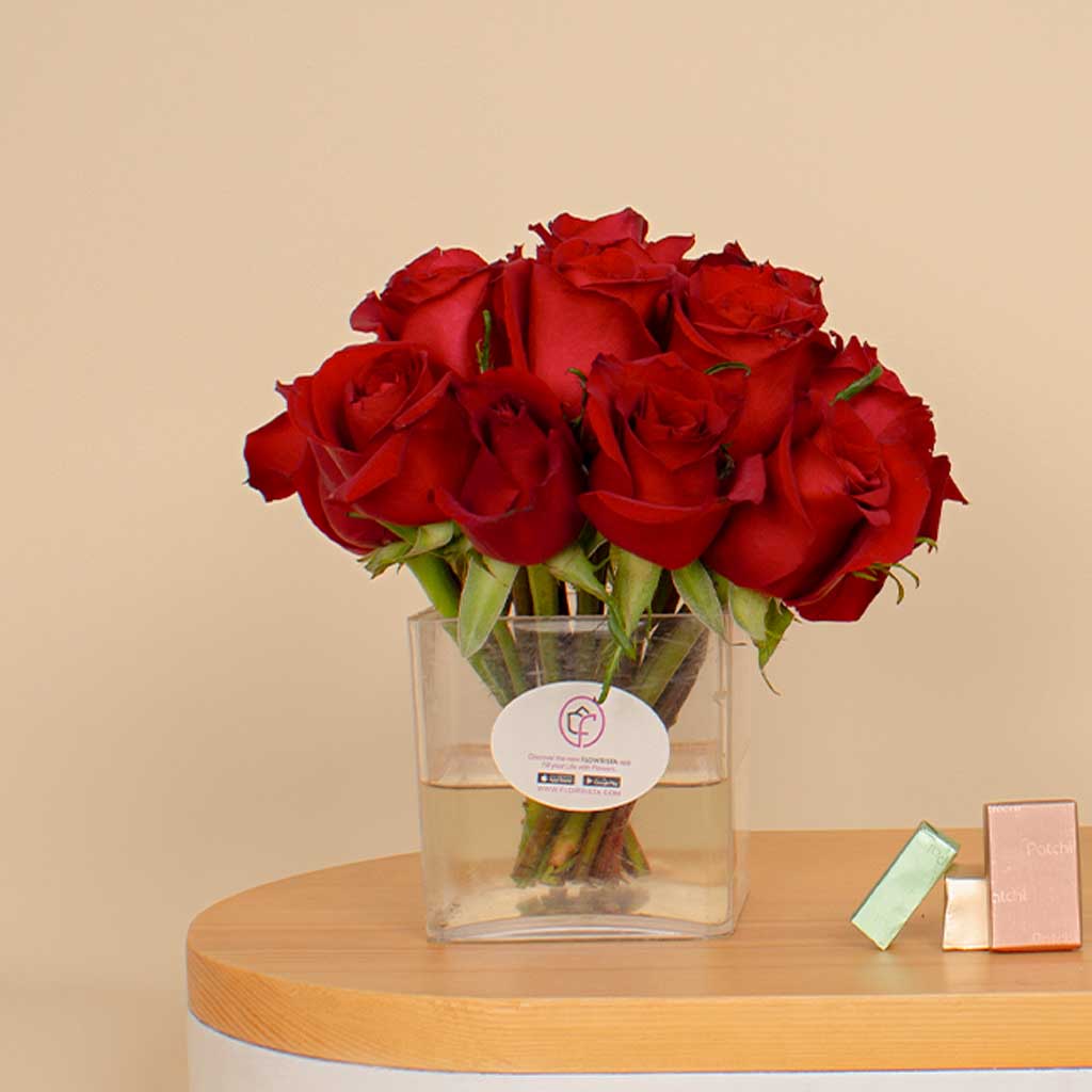 product-image-Patchi Chocolate | 15 Red Rose Vase