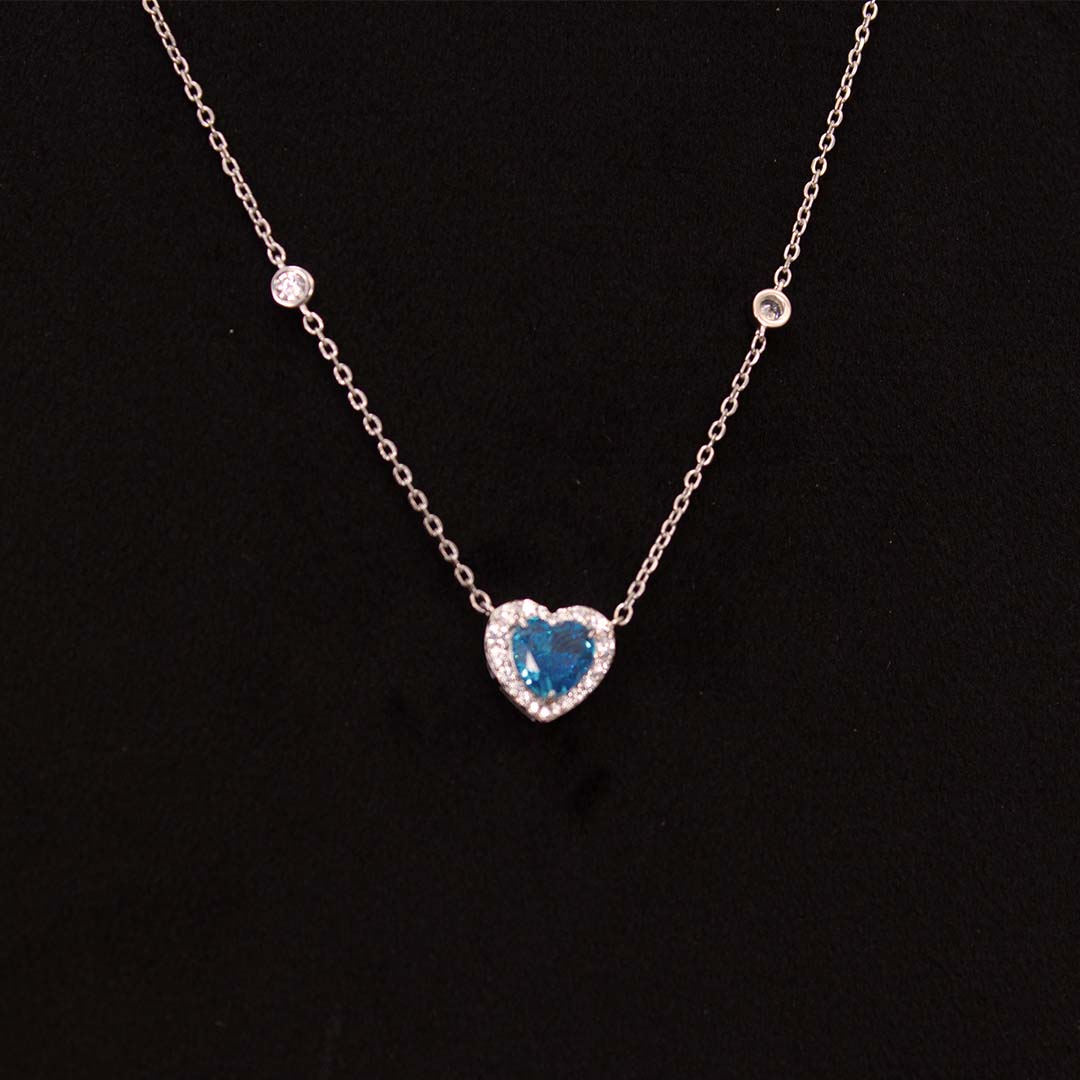 product-image-Markiz Sterling Silver Heart Necklace with Sky Stone