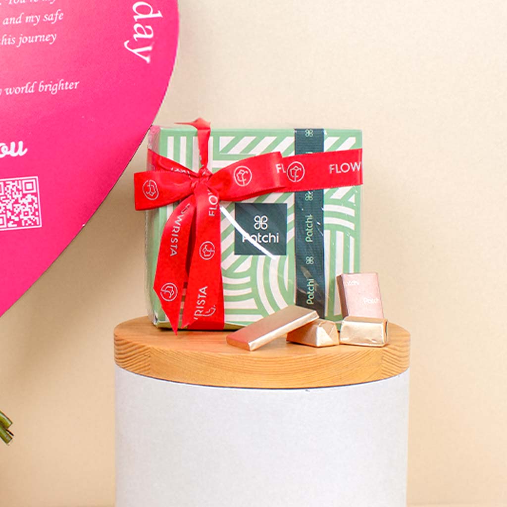 product-image-Patchi Chocolate & 15 Red flower Heart